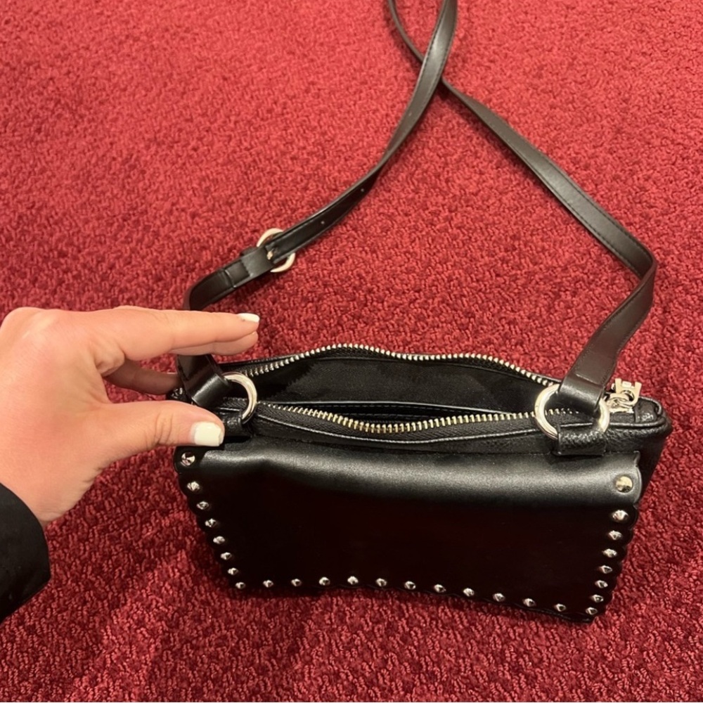 BAG CHELSEA 28 CROSSBODY BLACK PURSE BAG WITH STUDS - Picture 11 of 11